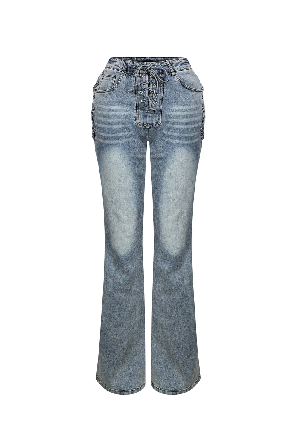 Stering Denim Lace Up Jeans