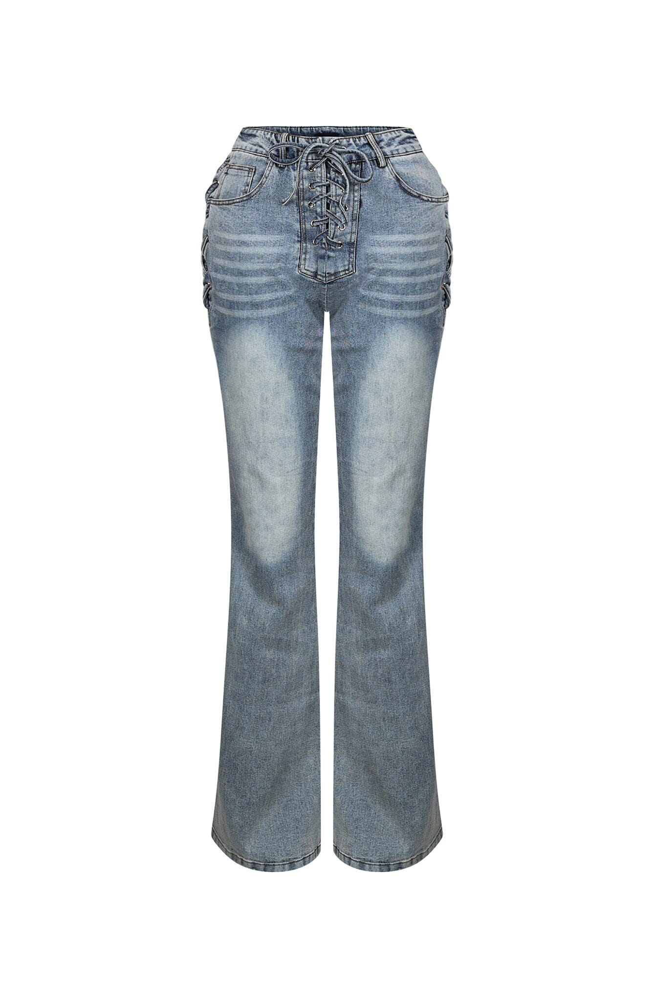 Stering Denim Lace Up Jeans