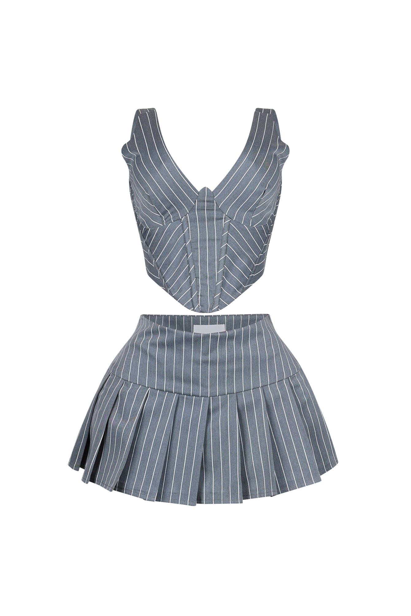 Yonah Pinstripe Corset Top & Skirt SET
