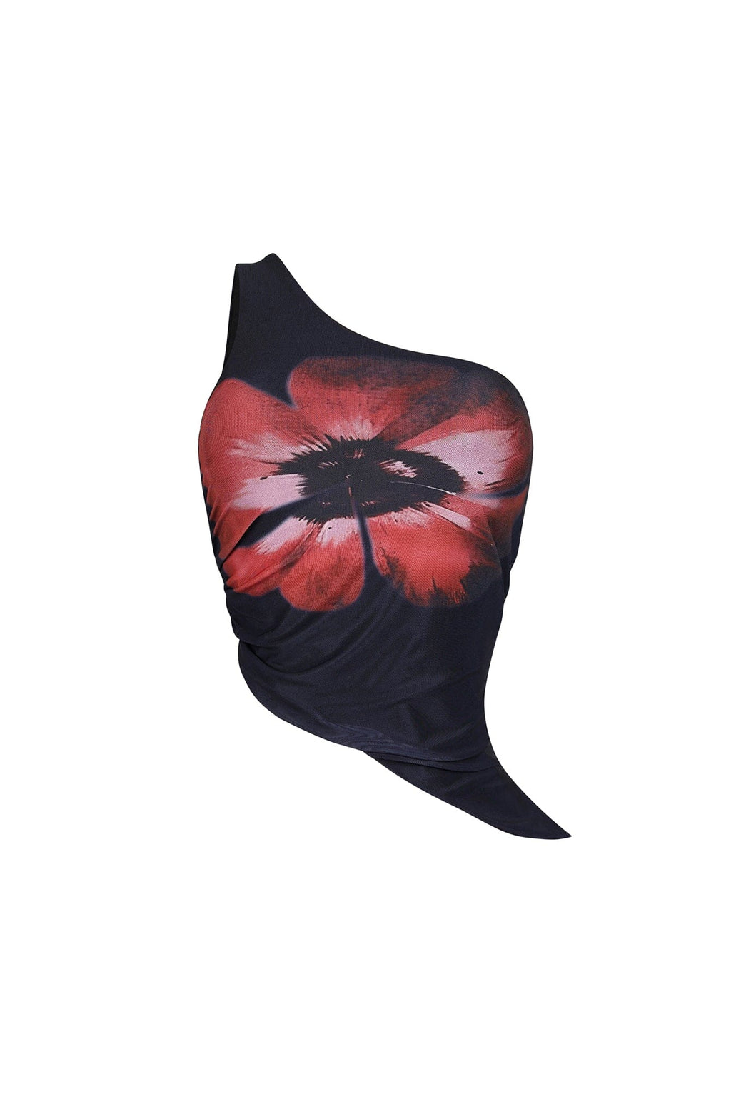 Elodie Flower Print Asymmetrical One Shoulder Top