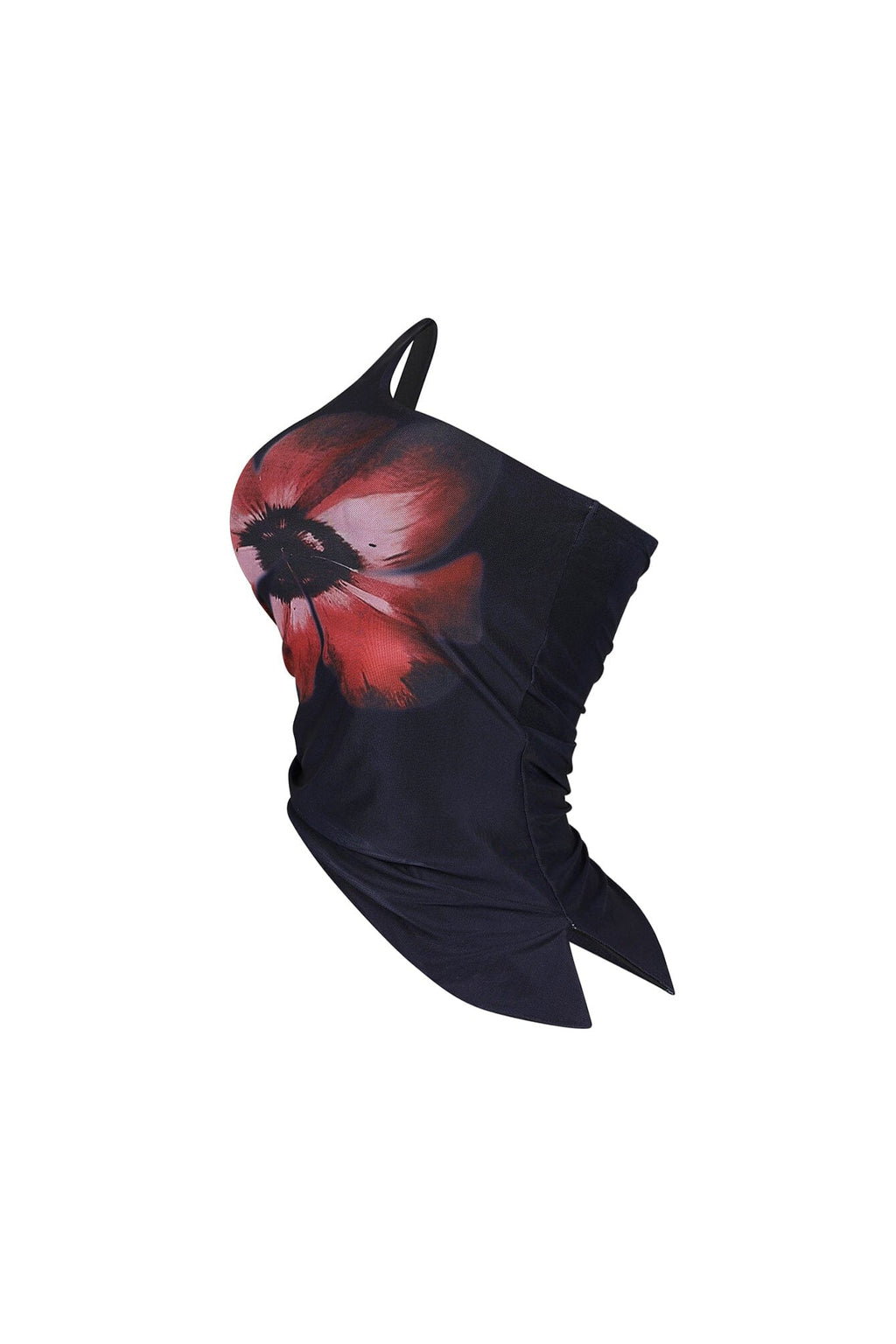 Elodie Flower Print Asymmetrical One Shoulder Top