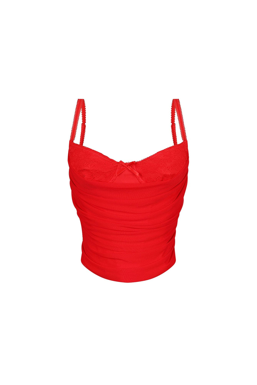 Celeste Lace Mesh Corset Tank Top