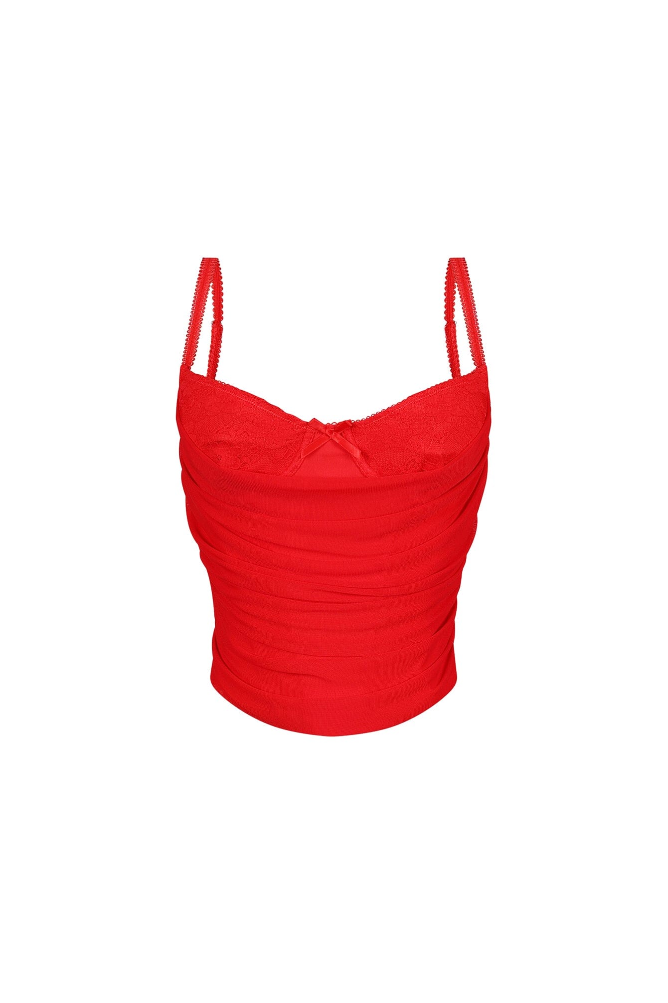 Celeste Lace Mesh Corset Tank Top