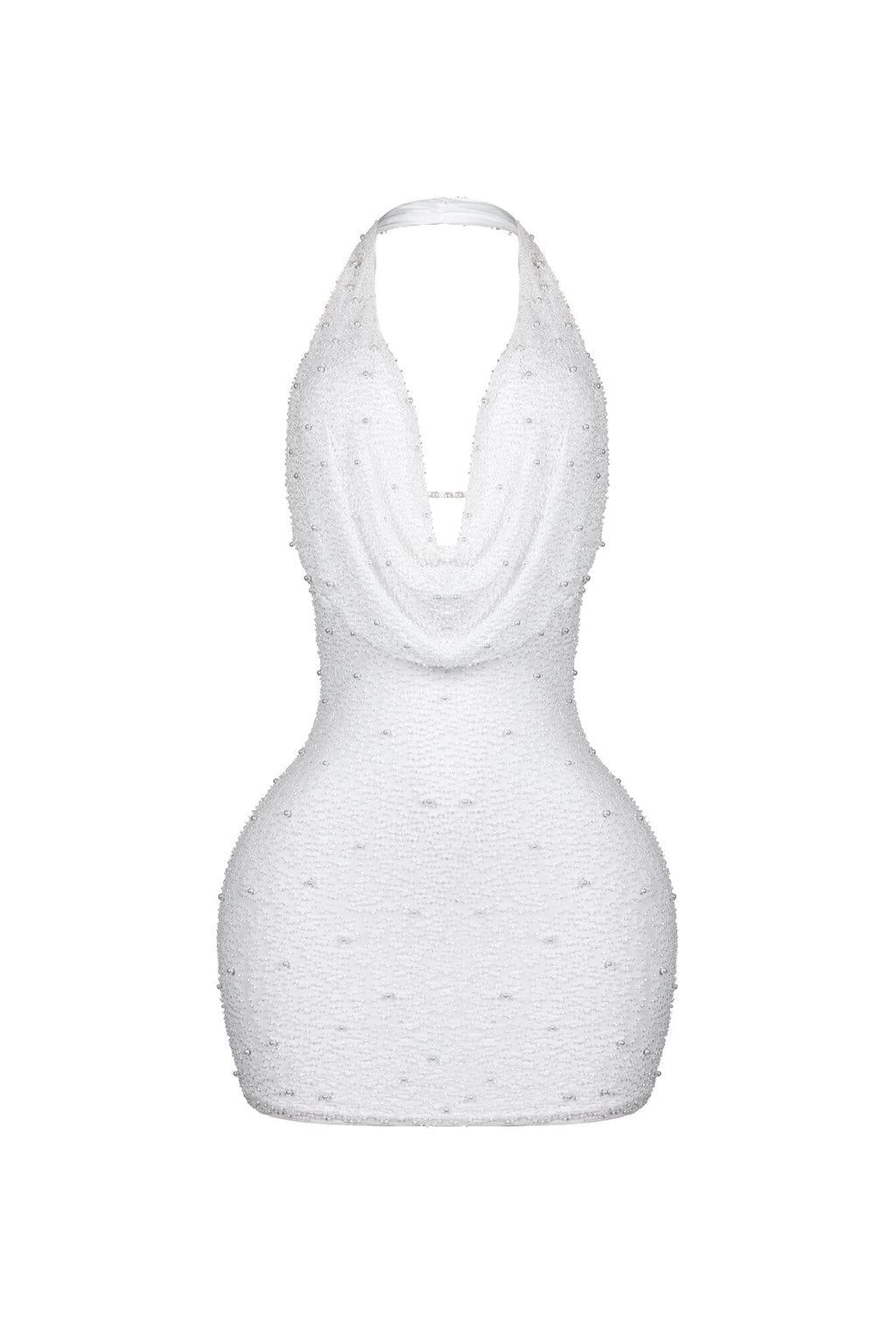 Adelaide Mesh Pearl Mini Dress