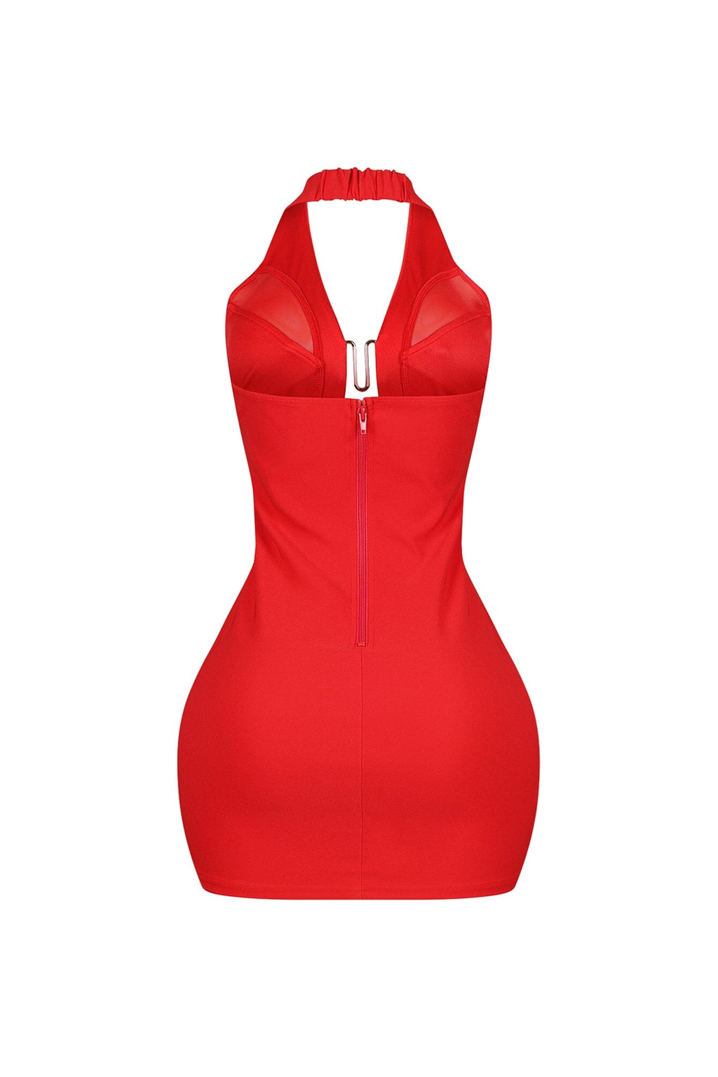 Dilara Halter Neck Metal Trim Mini Dress