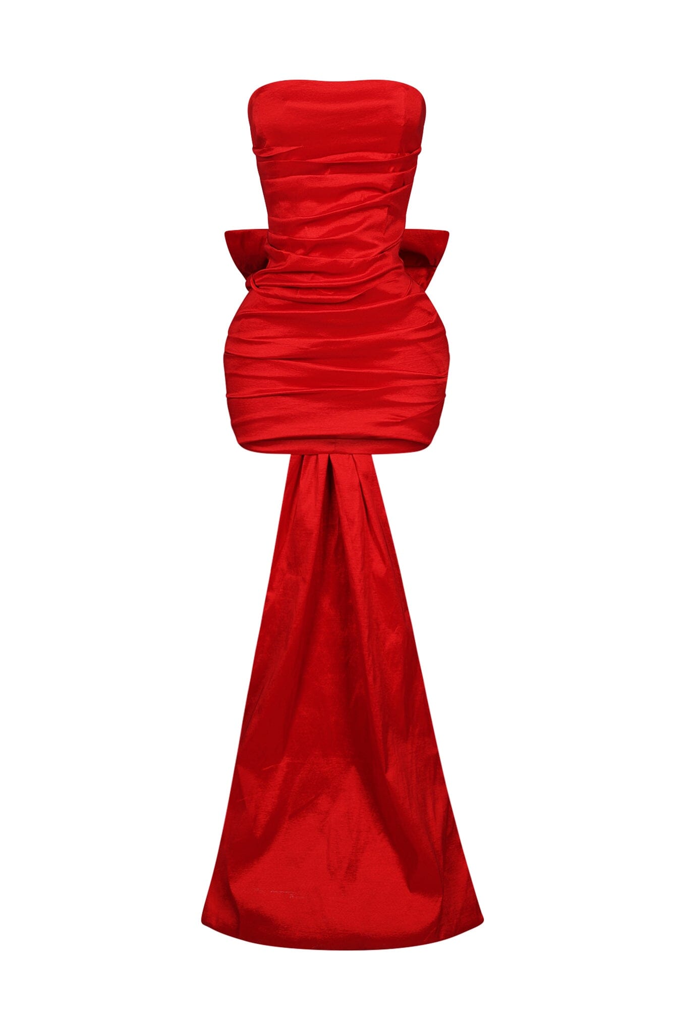 Cordelia Satin Tube Big Bow Mini Dress