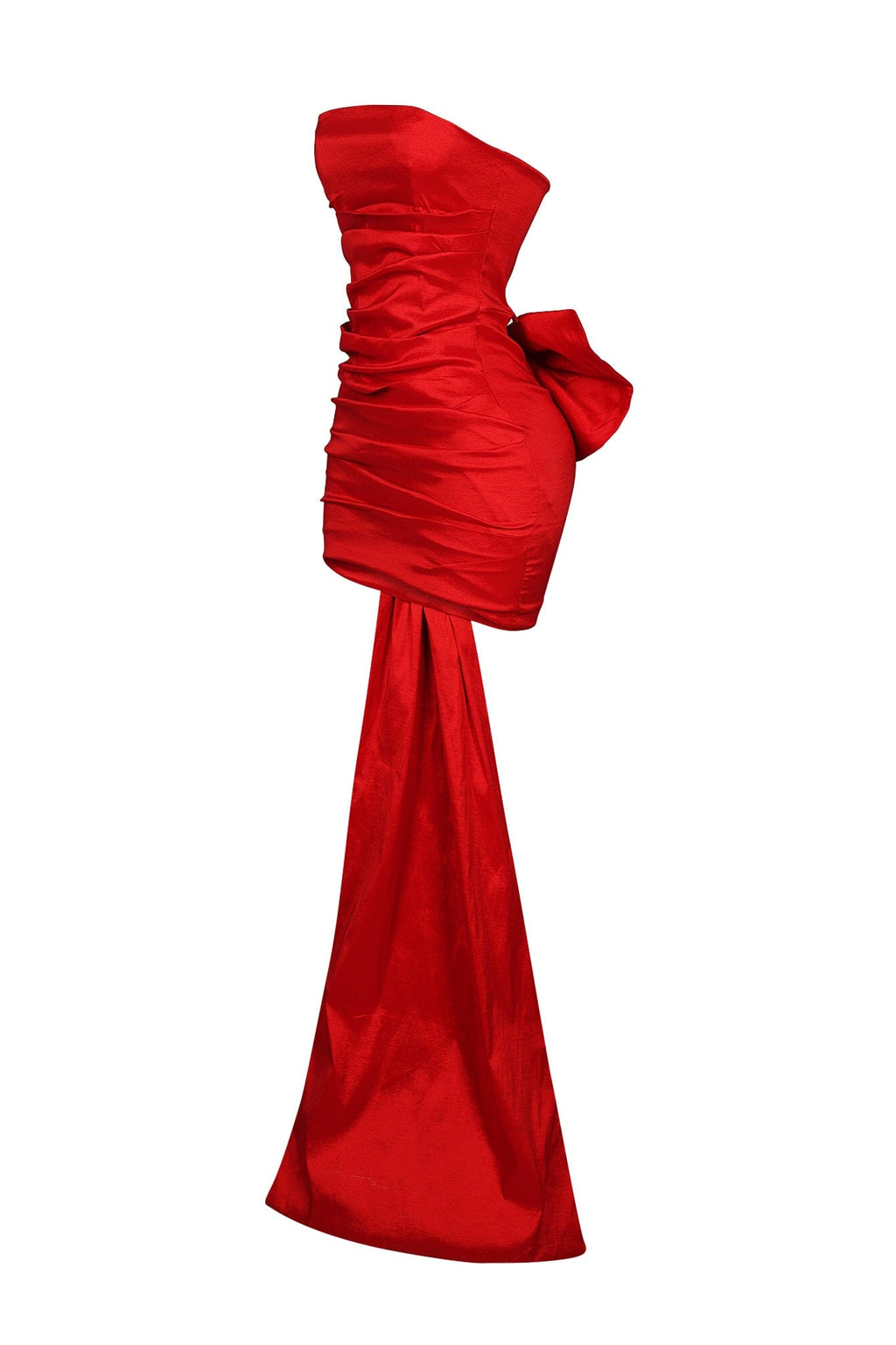 Cordelia Satin Tube Big Bow Mini Dress