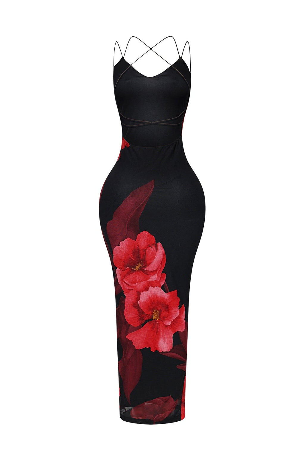 From Now On Mesh Print Maxi Dress