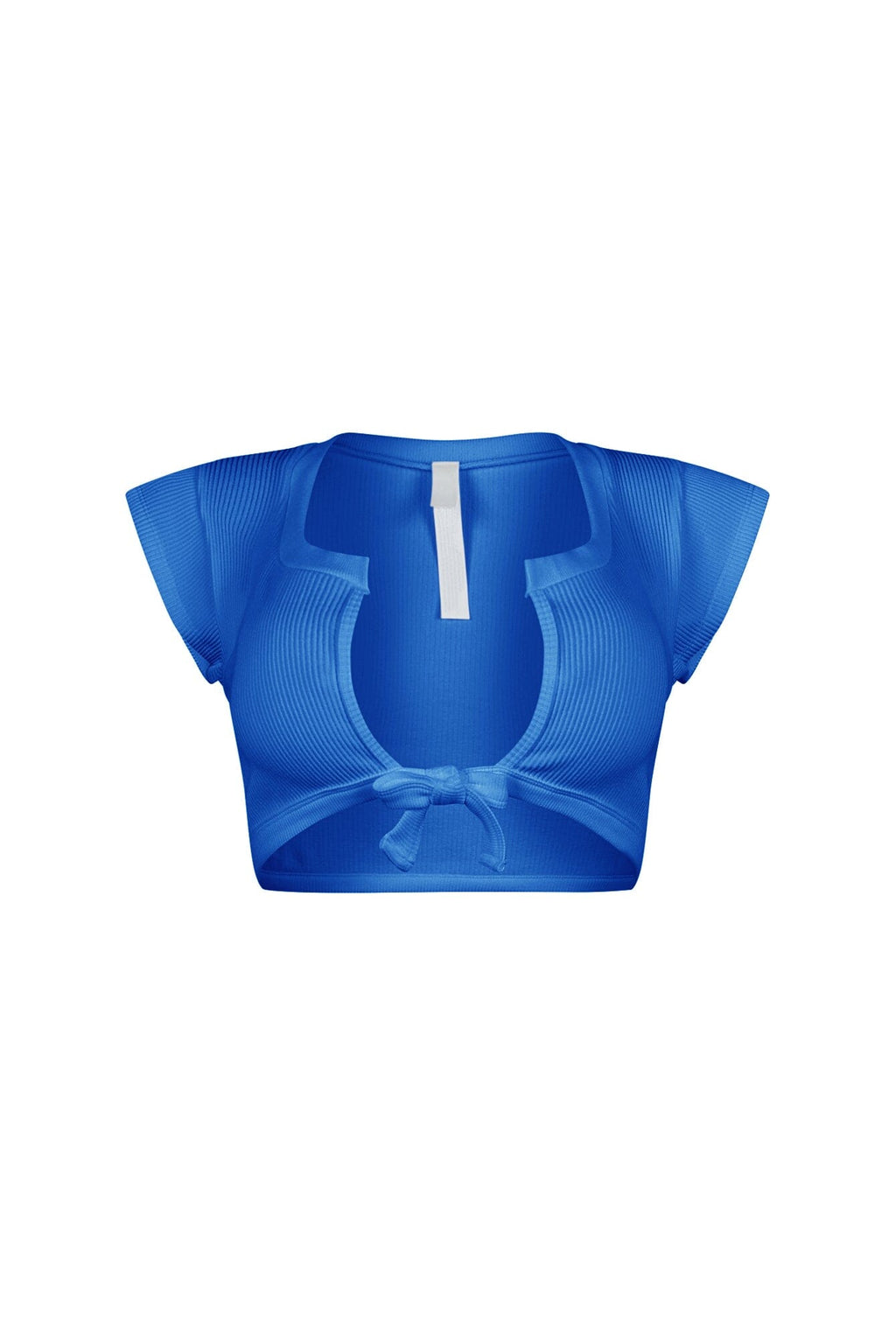 Karina Ribbed Tie Crop Top