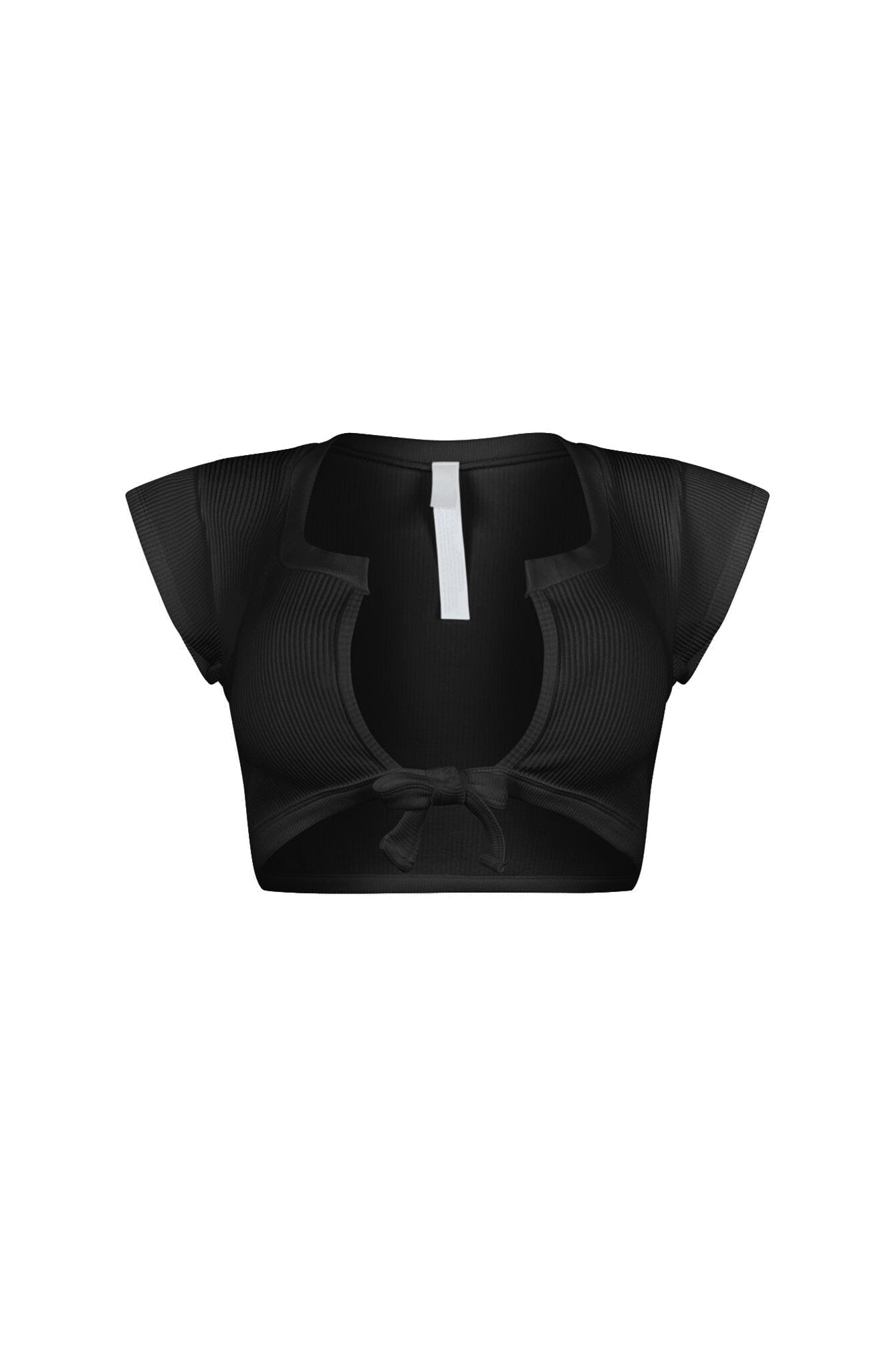 Karina Ribbed Tie Crop Top