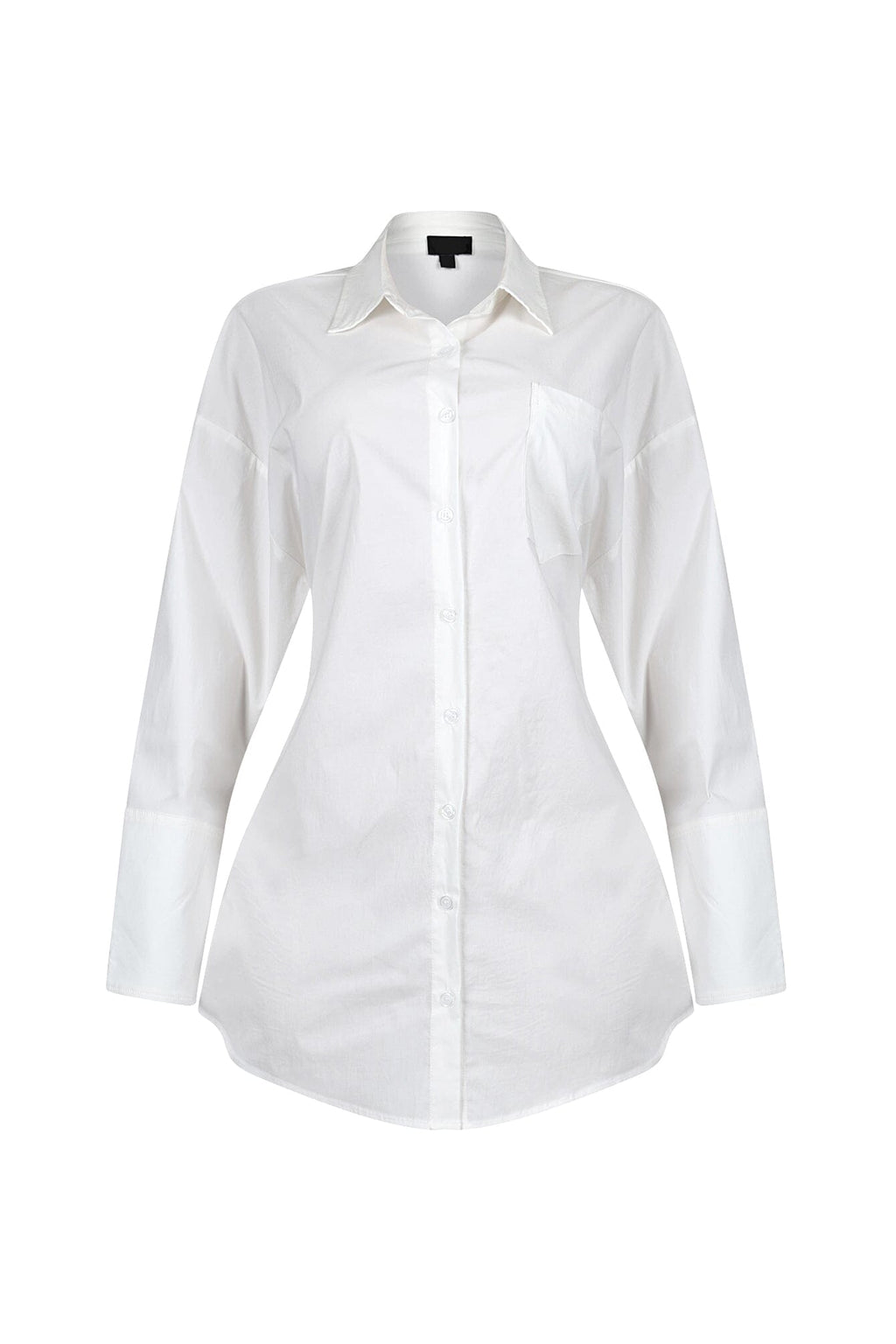 Euphie Lace Up Poplin Shirts Mini Dress