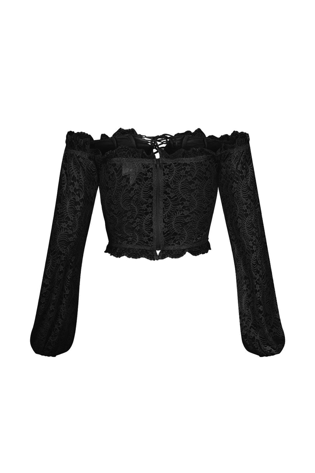 Yollie Off Shoulder Lace Crop Top