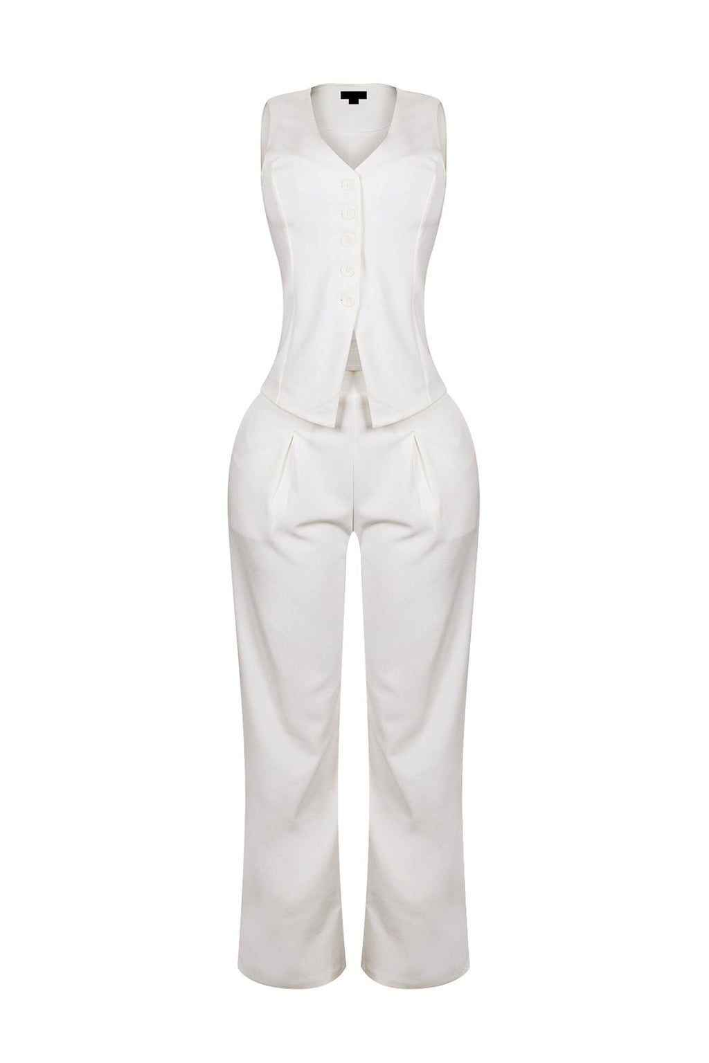 Teresita Button Up Vest Top & Pants SET