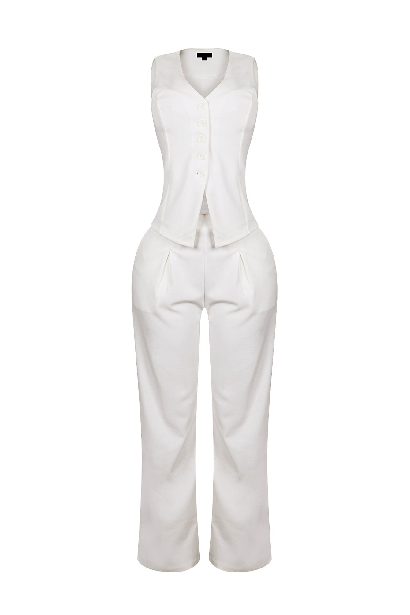 Teresita Button Up Vest Top & Pants SET