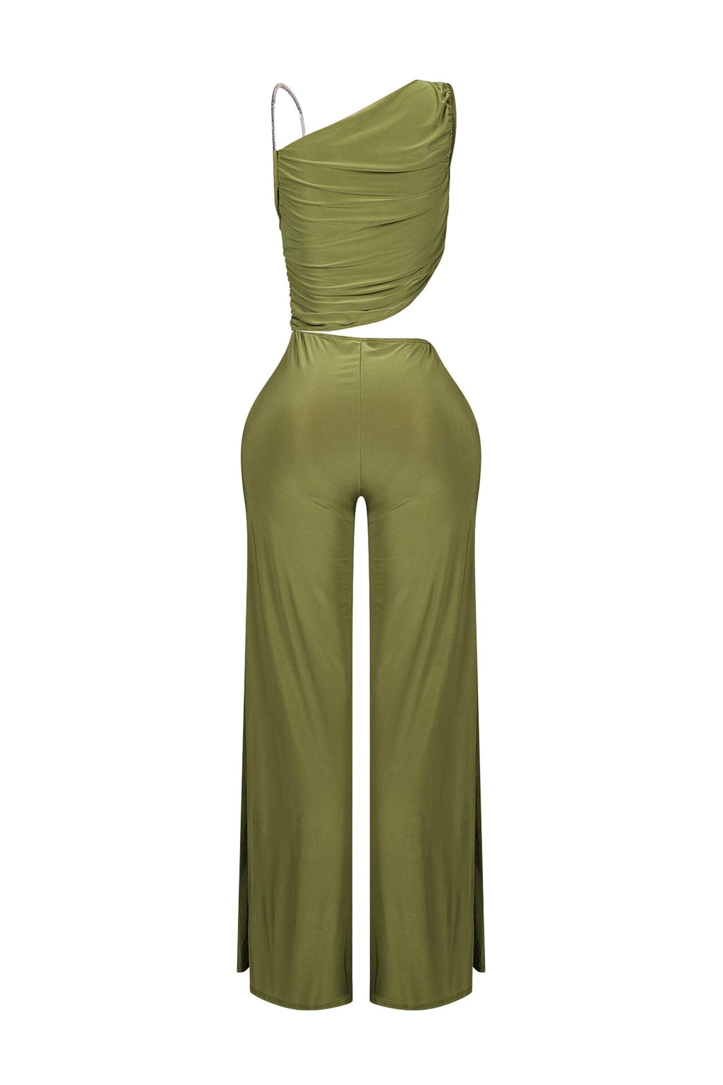 Jaira One Shoulder Wire Strap Jumpsuit