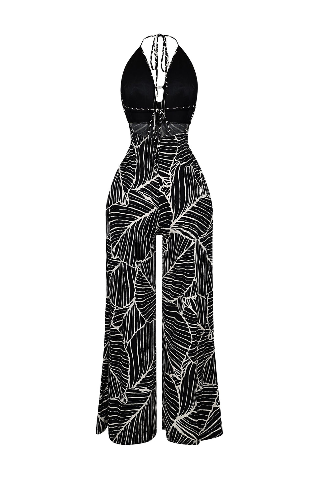 Daphne Crepe Halter Cowl Neck Jumpsuit