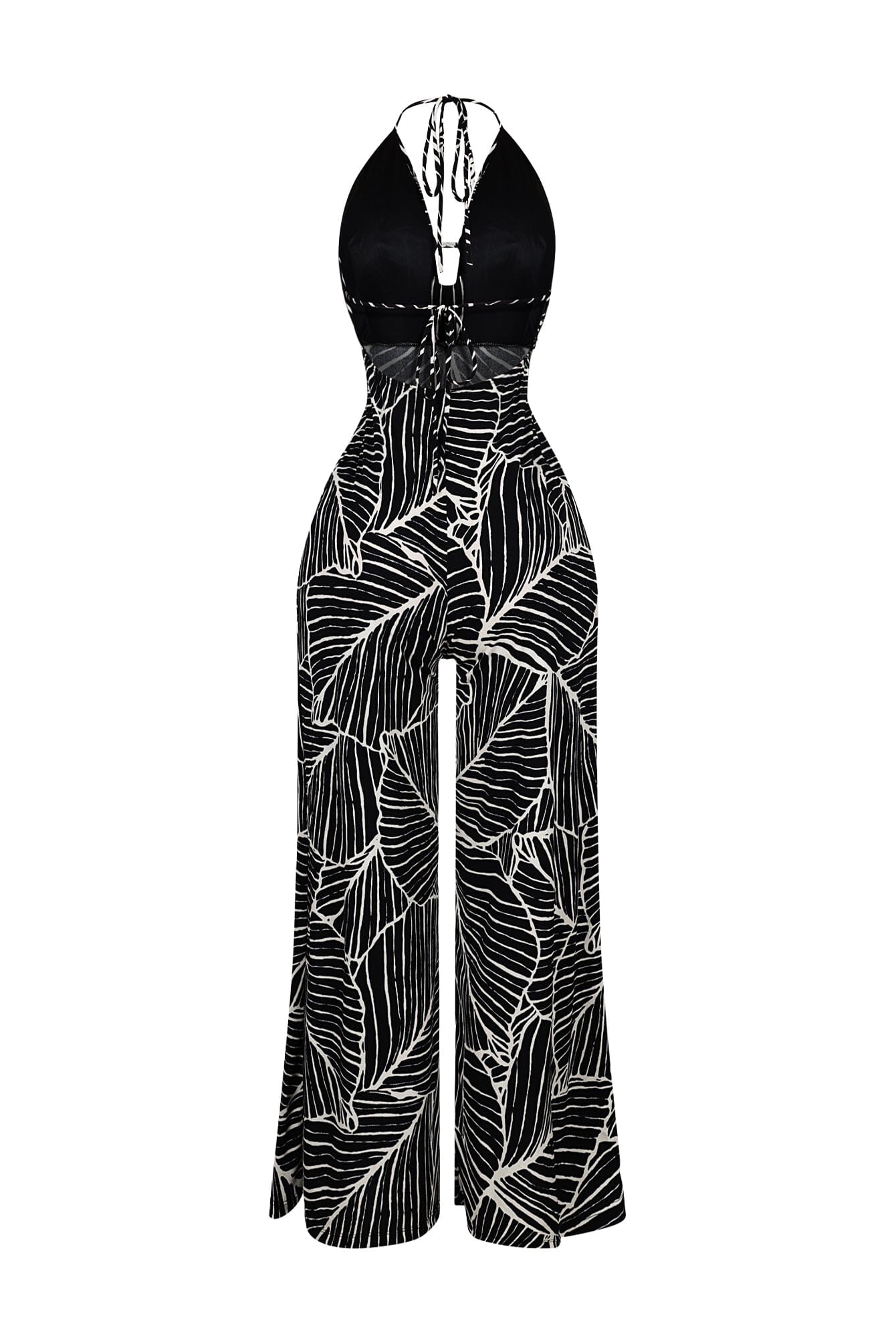 Daphne Crepe Halter Cowl Neck Jumpsuit