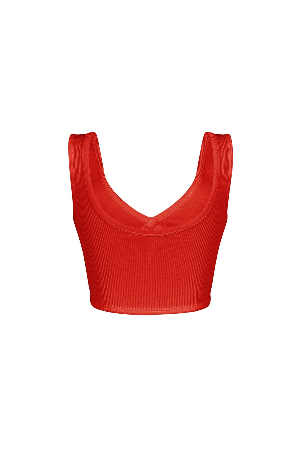 Journee Deep V Ribbed Crop Top