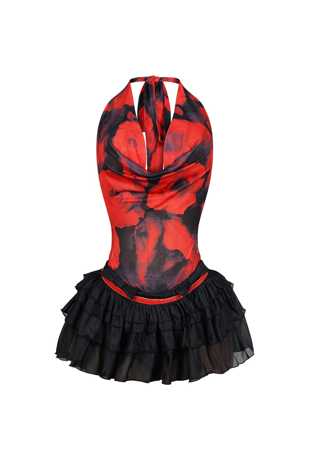 Bucky Mesh Floral Tutu Mini Dress