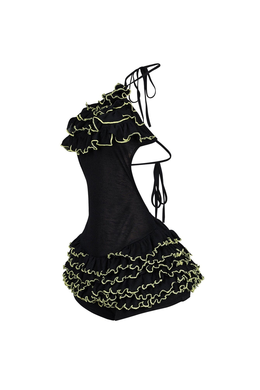 Sayaka Ruffled Halter Neck Mini Dress