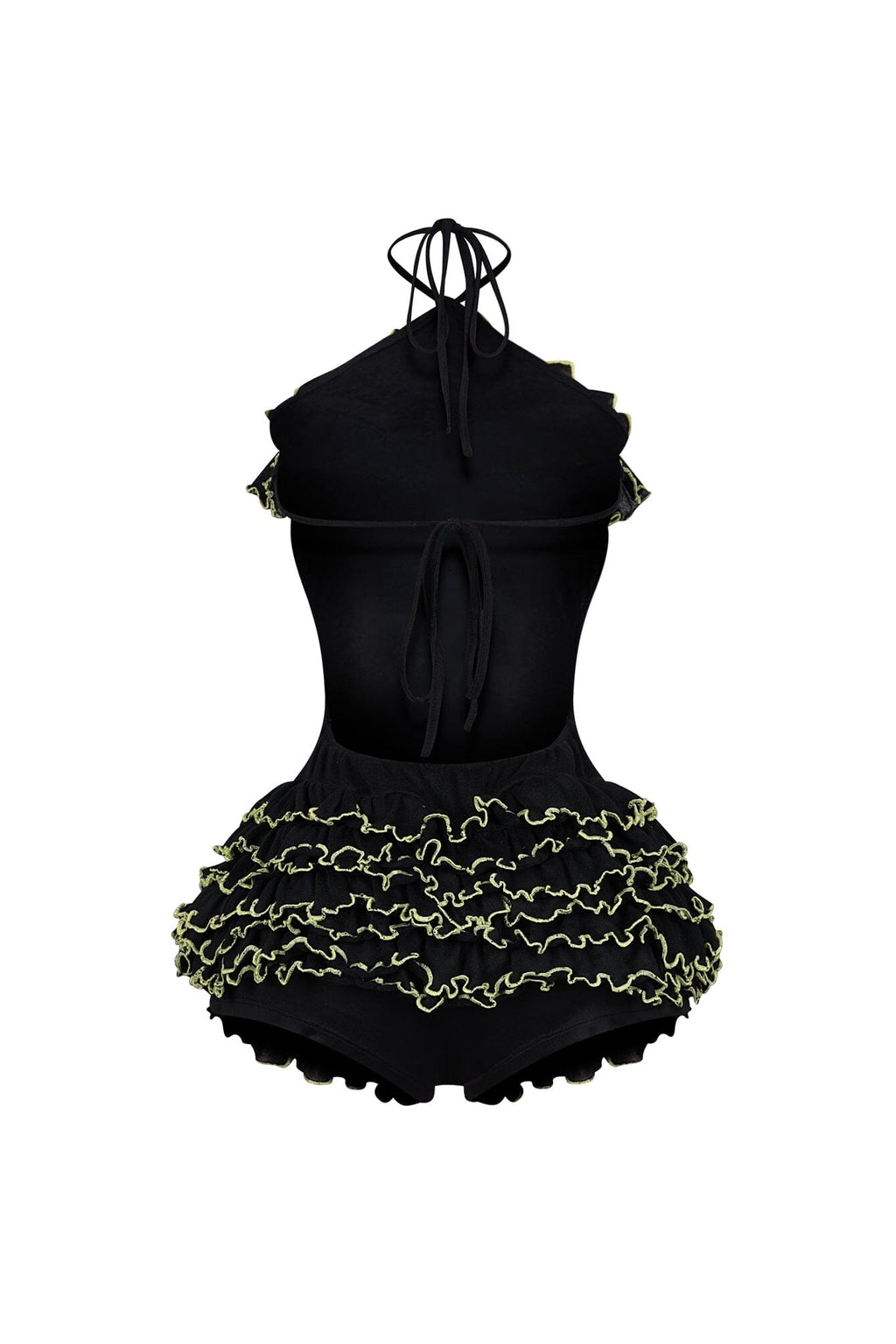 Sayaka Ruffled Halter Neck Mini Dress