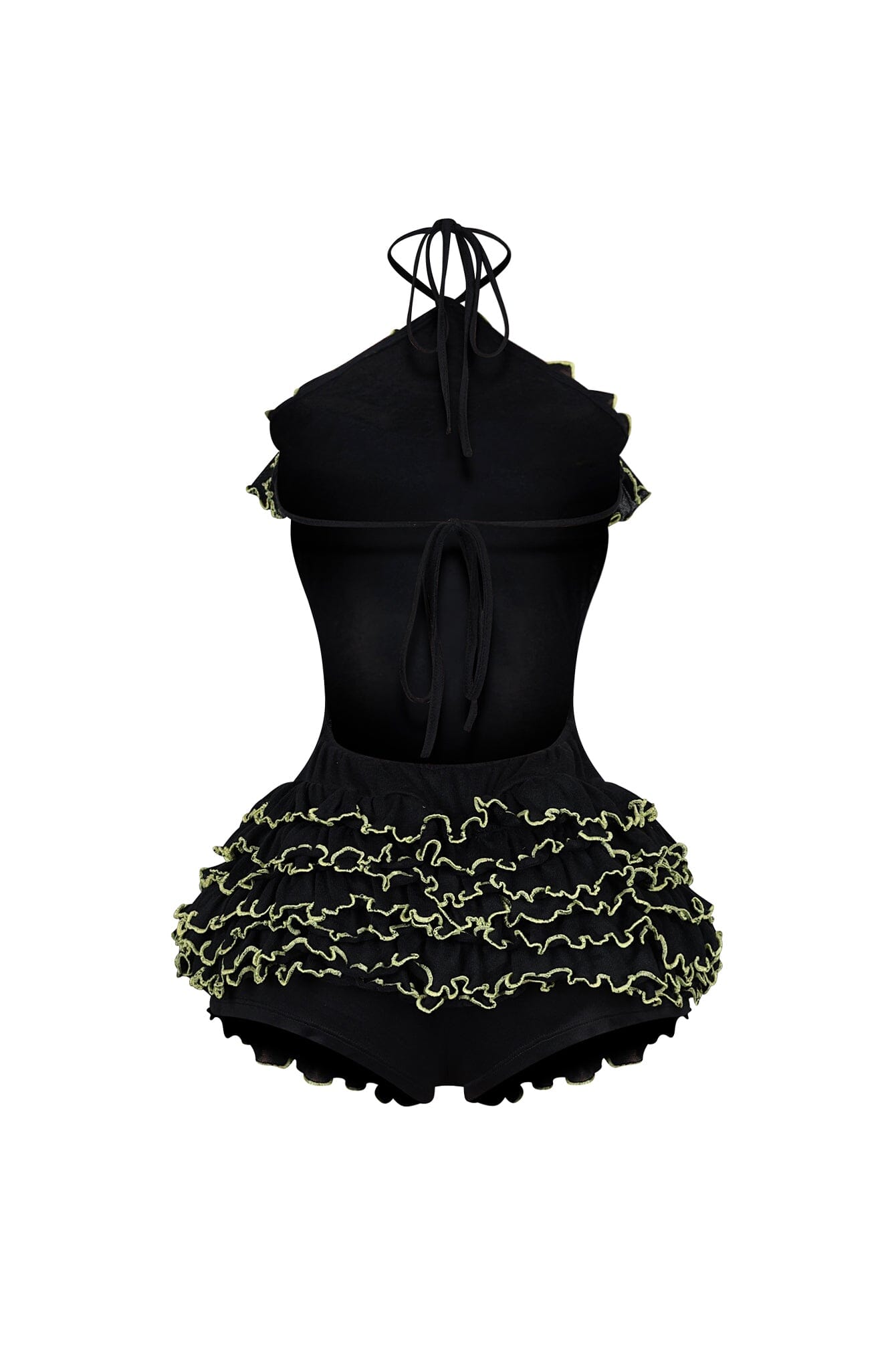 Sayaka Ruffled Halter Neck Mini Dress