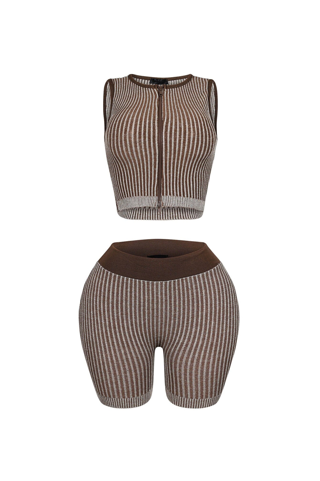 Lotus Ribbed Knit Top & Shorts SET