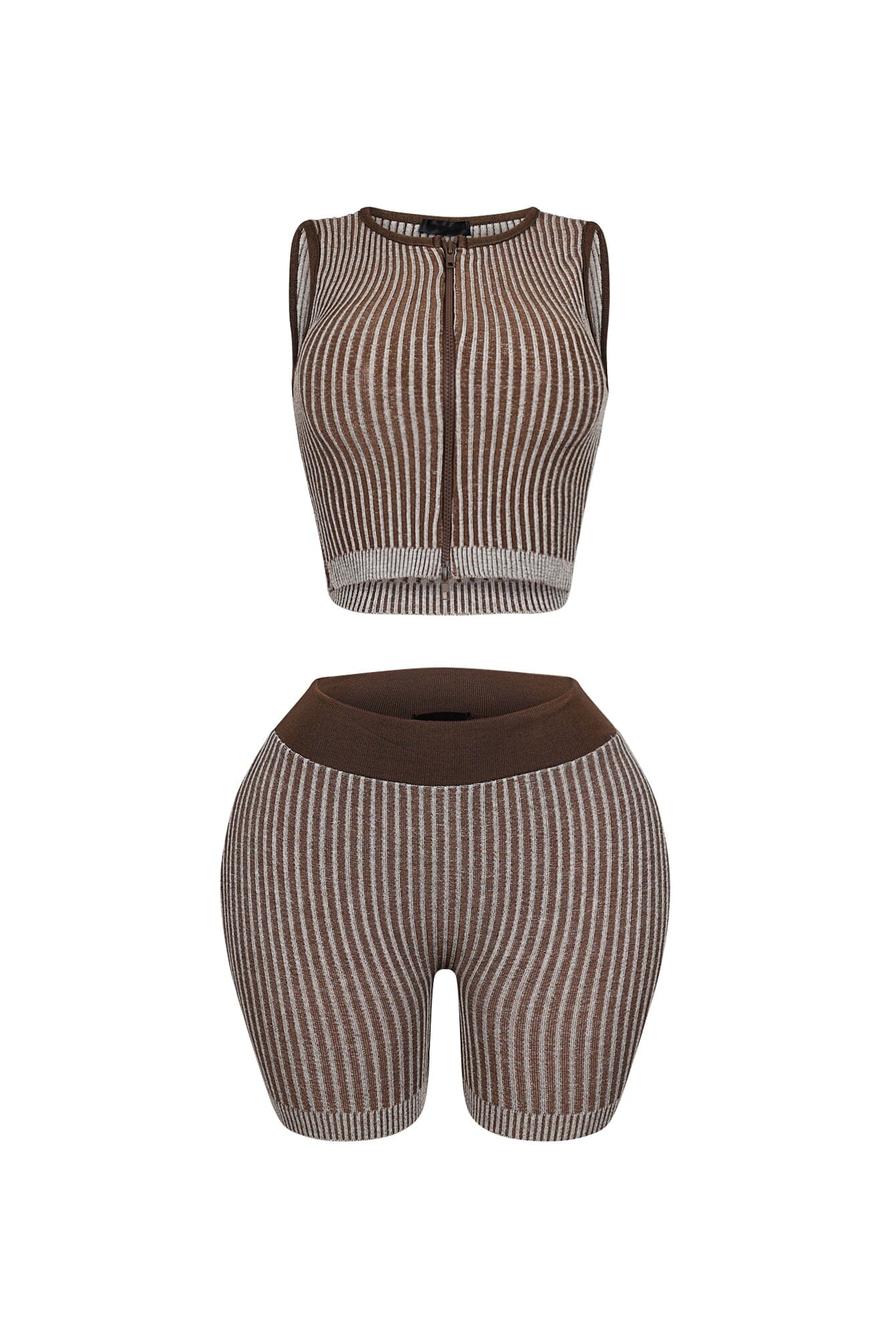 Lotus Ribbed Knit Top & Shorts SET