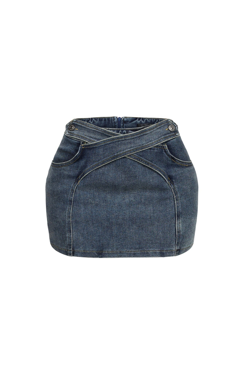 Tiaya Washed Denim Mini Skirt