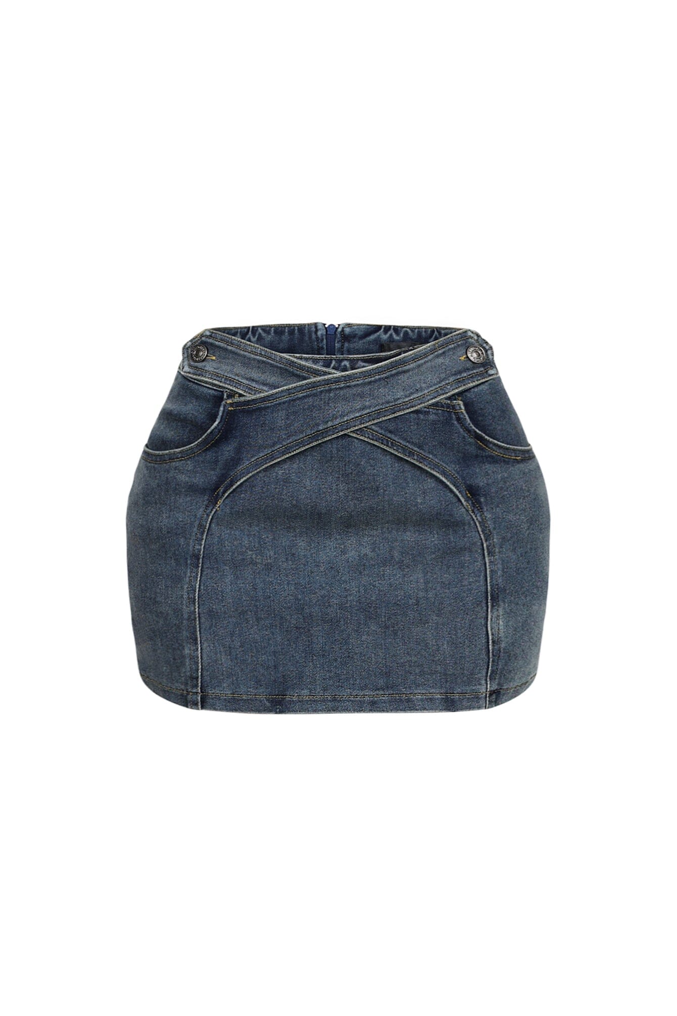 Tiaya Washed Denim Mini Skirt