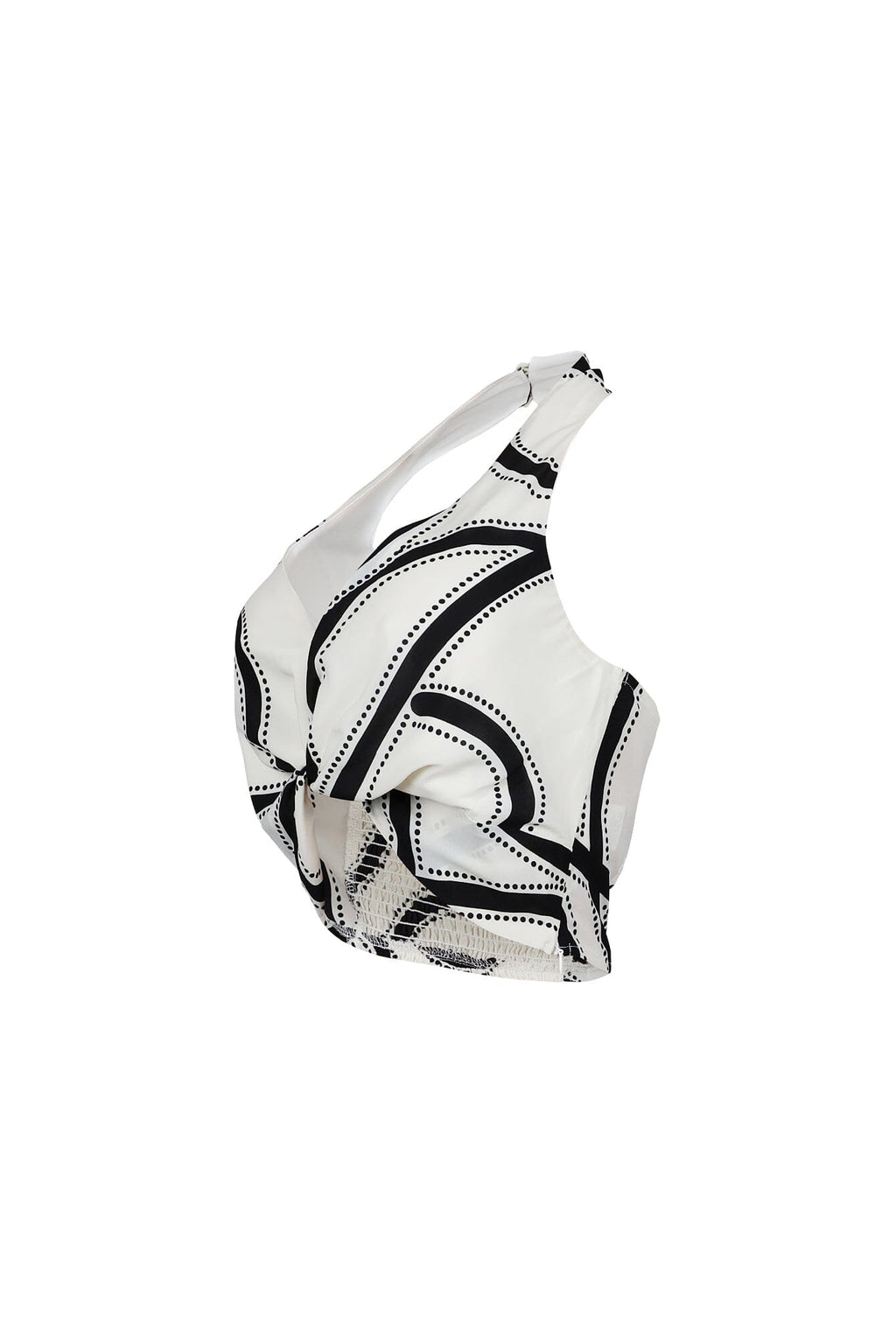 Boho Geometric Print Halter Crop Top