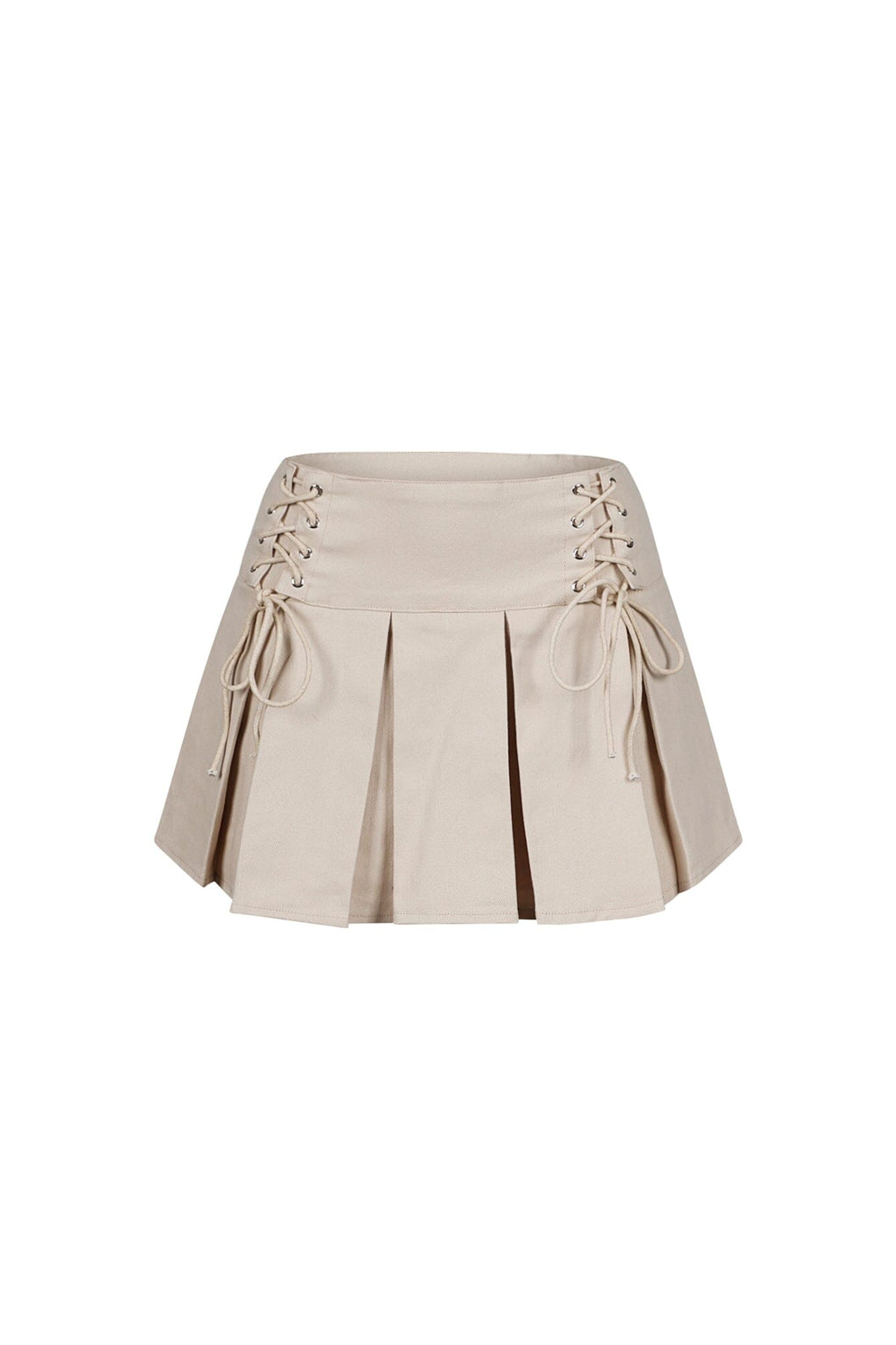 Mika Lace Up Pleated Mini Skirt