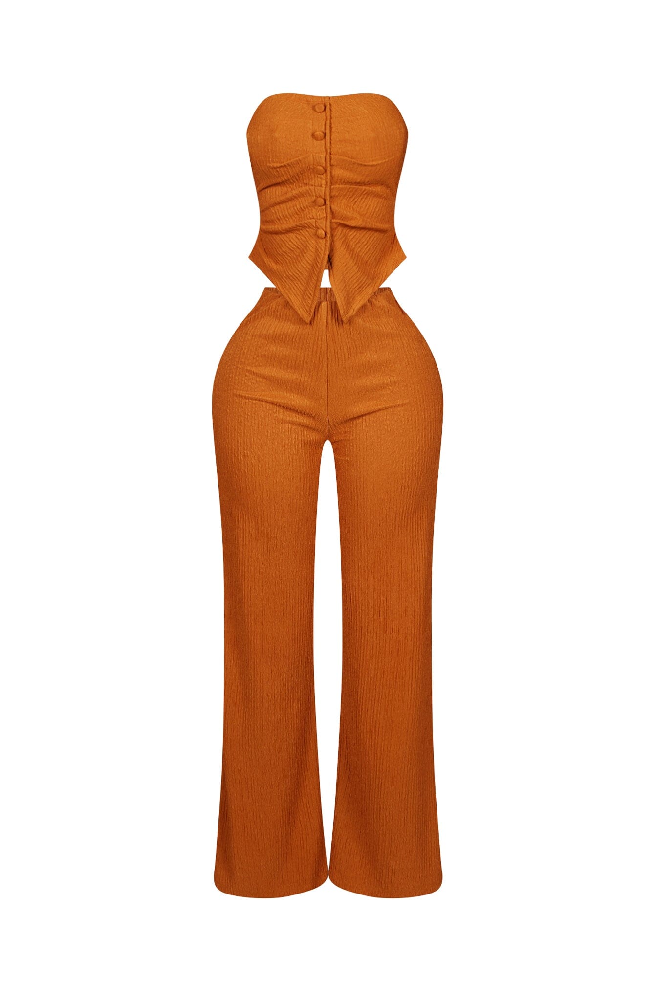 Imari Button Detail Tube Top & Pants SET