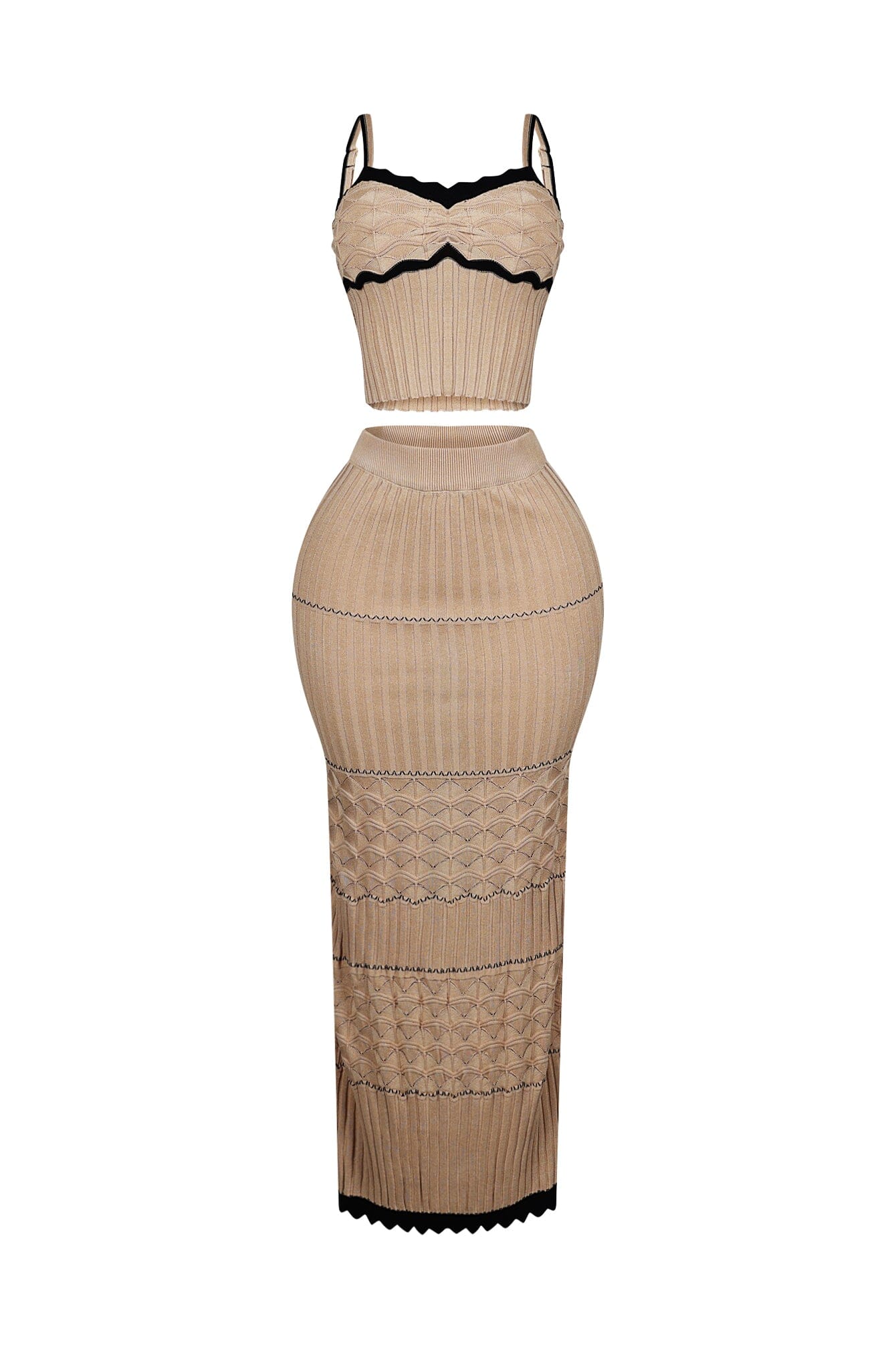 Aaliyah Rib Knit Tank Top & Skirt SET