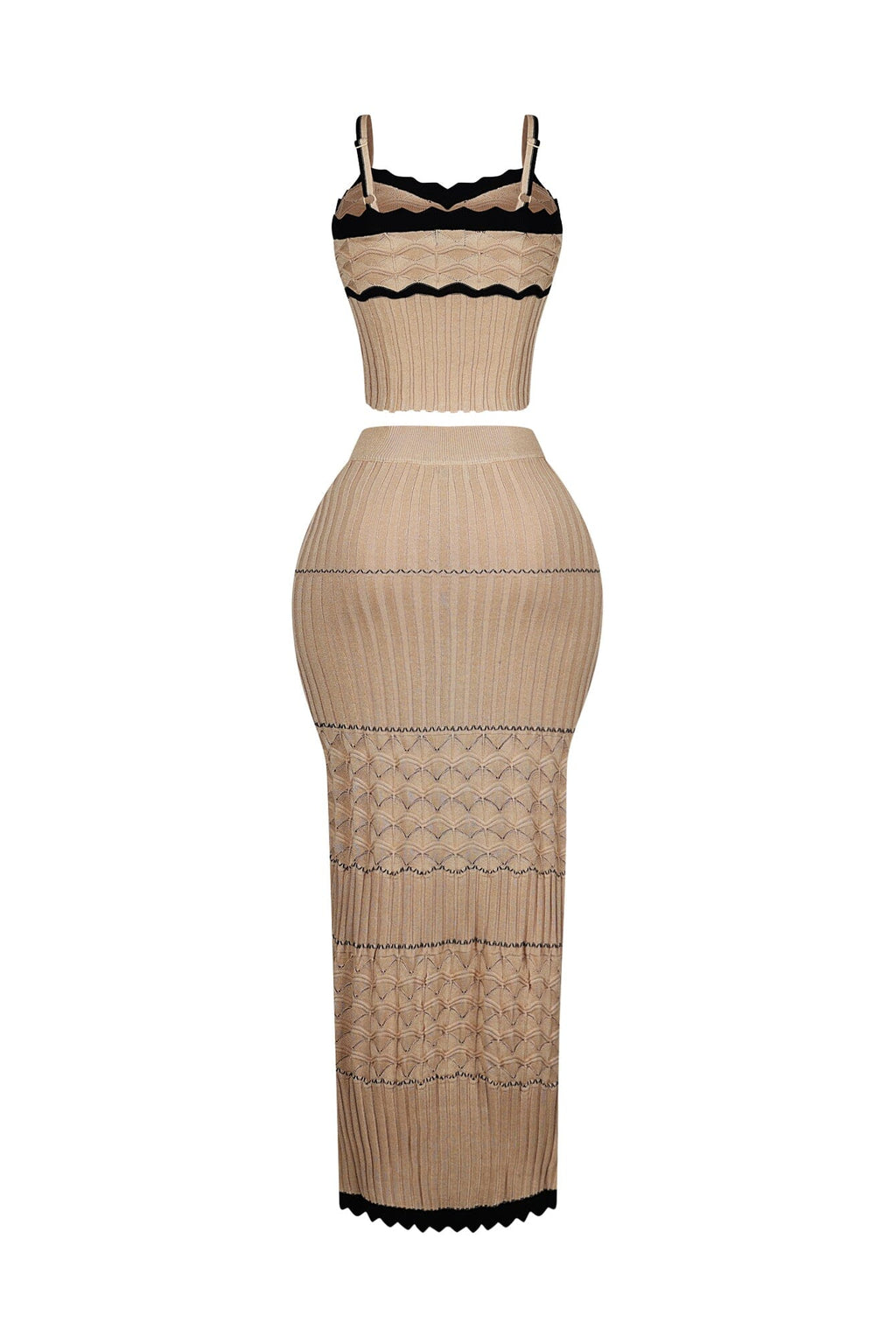 Aaliyah Rib Knit Tank Top & Skirt SET