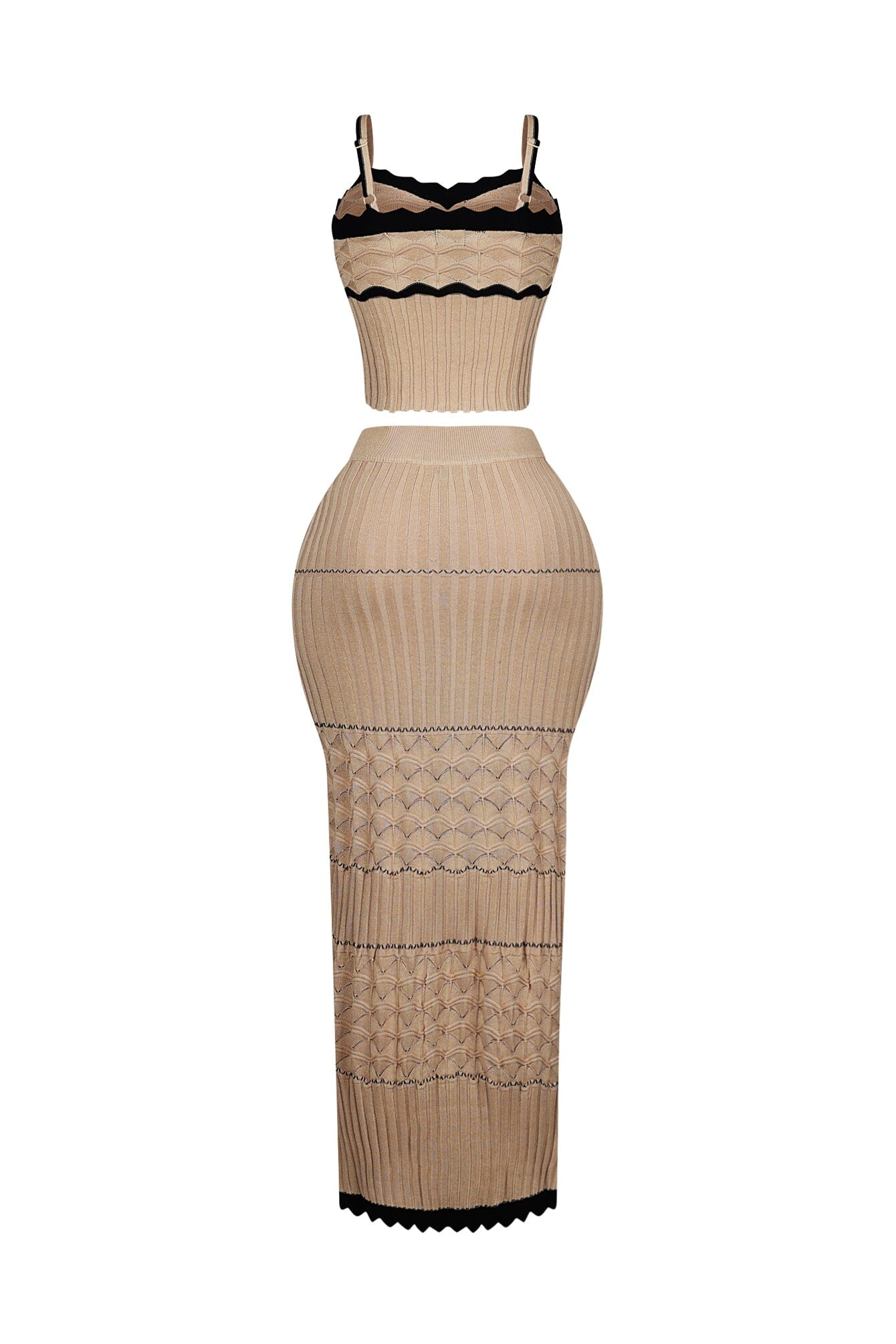 Aaliyah Rib Knit Tank Top & Skirt SET