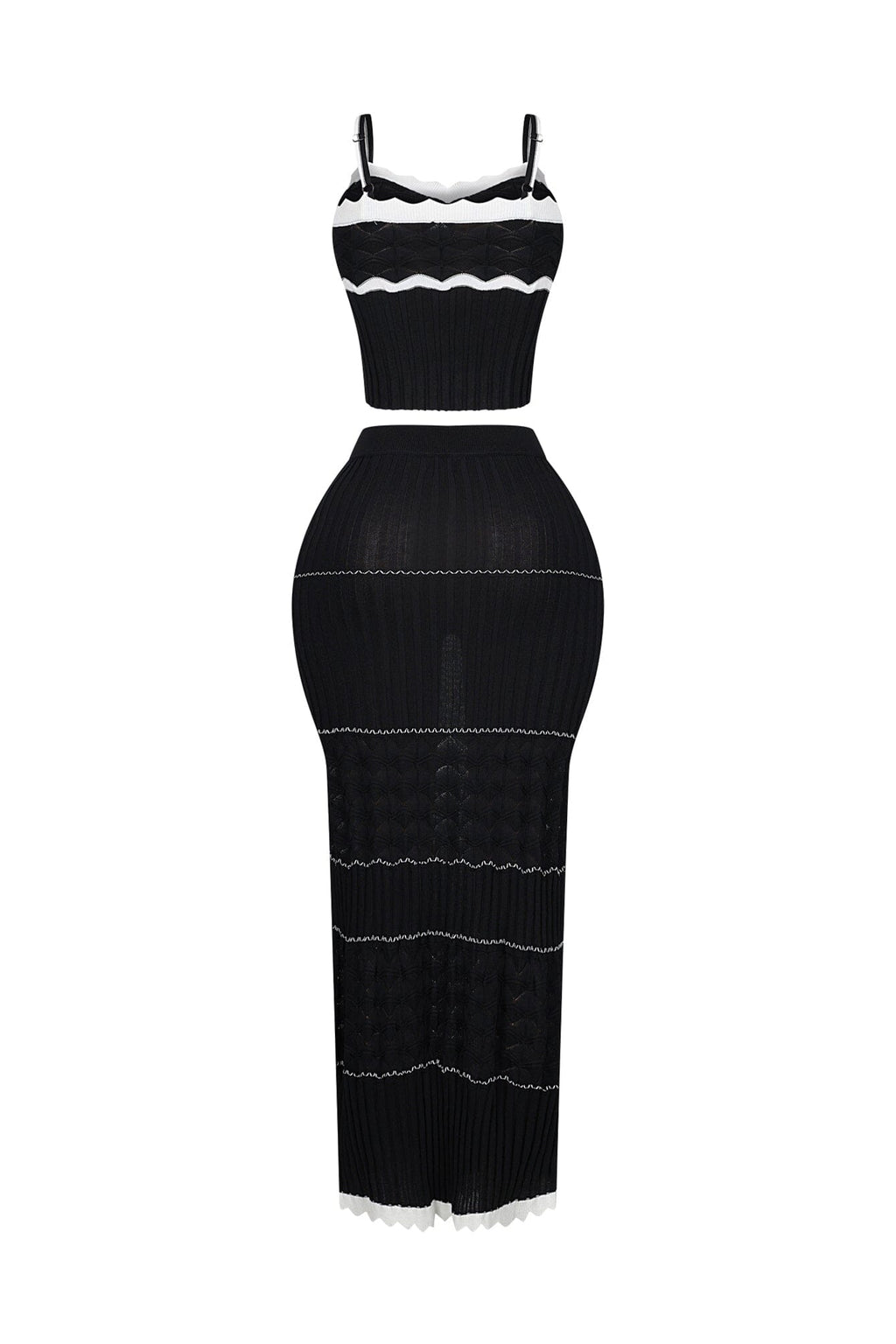 Aaliyah Rib Knit Tank Top & Skirt SET