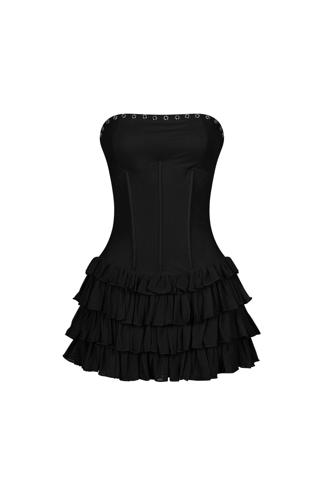 Natti Ruffled Corset Tube Mini Dress