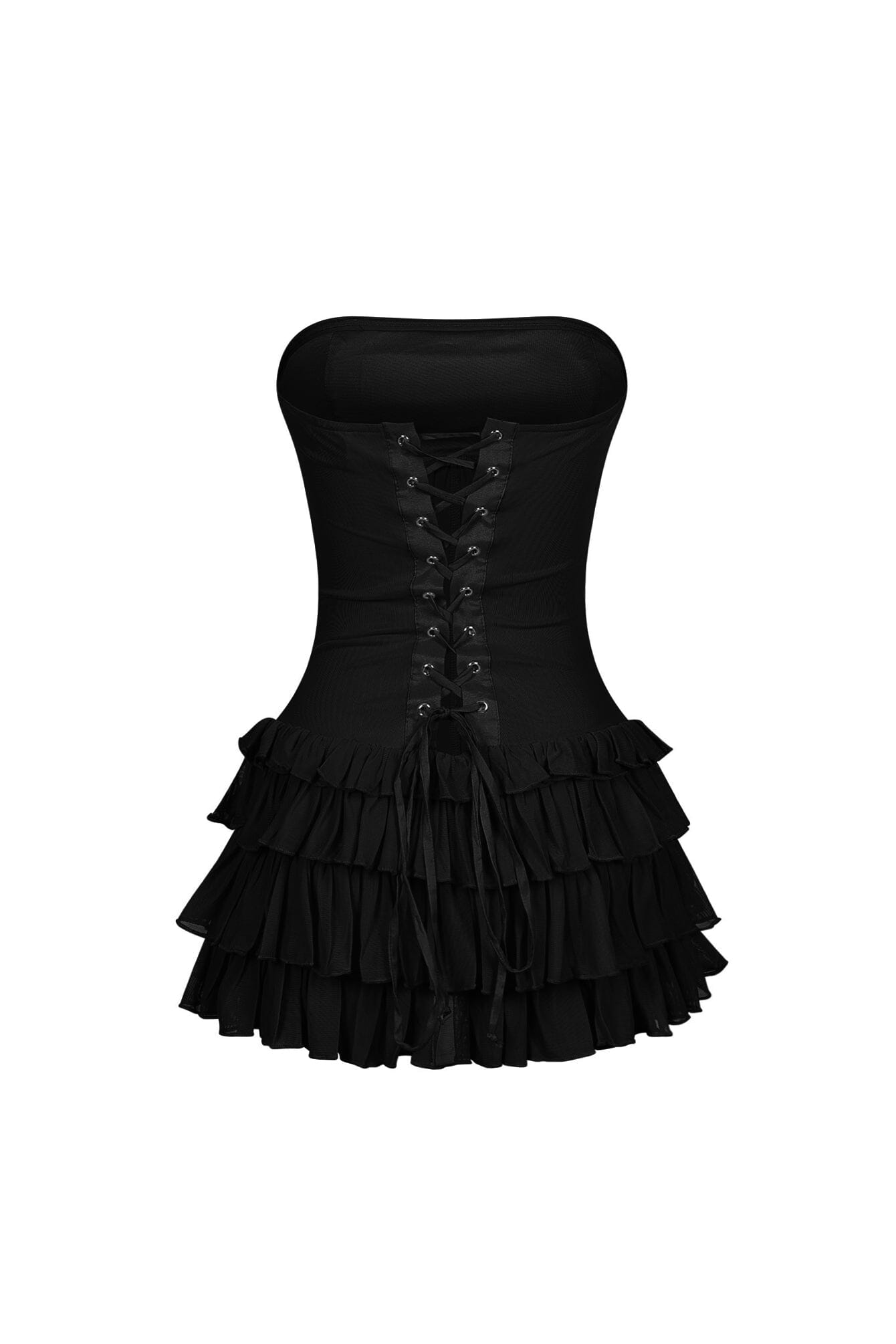 Natti Ruffled Corset Tube Mini Dress