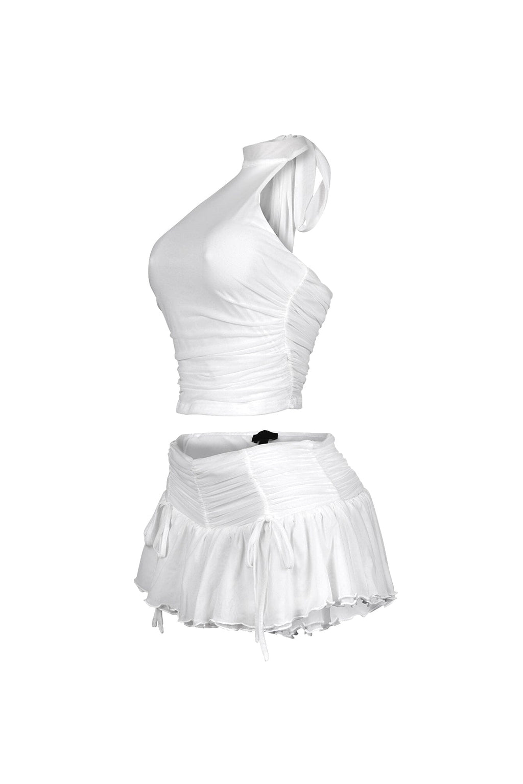 Bunny Mesh Halter Top & Skirt SET