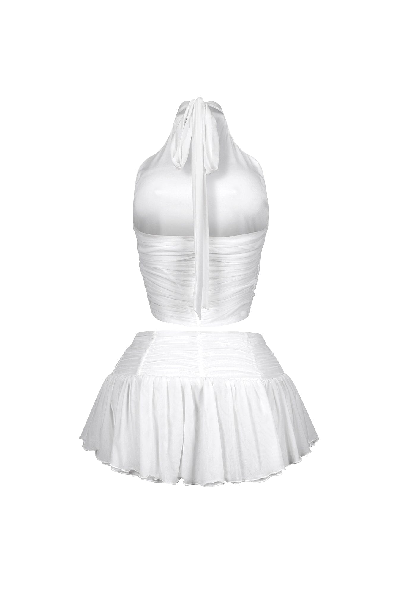 Bunny Mesh Halter Top & Skirt SET