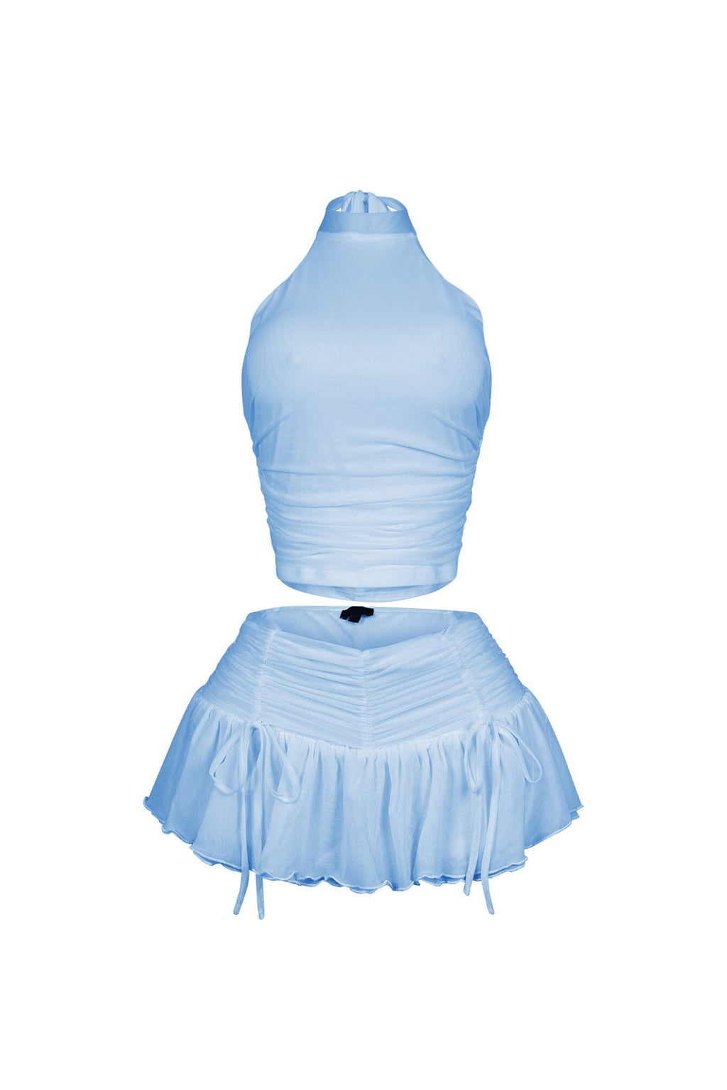 Bunny Mesh Halter Top & Skirt SET