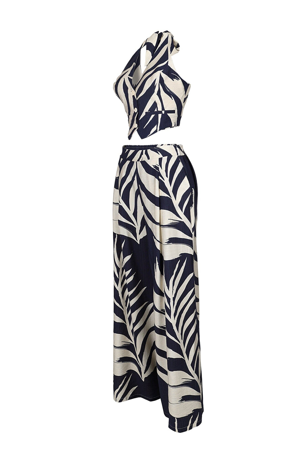 Michiyo Print Button Vest & Pants SET