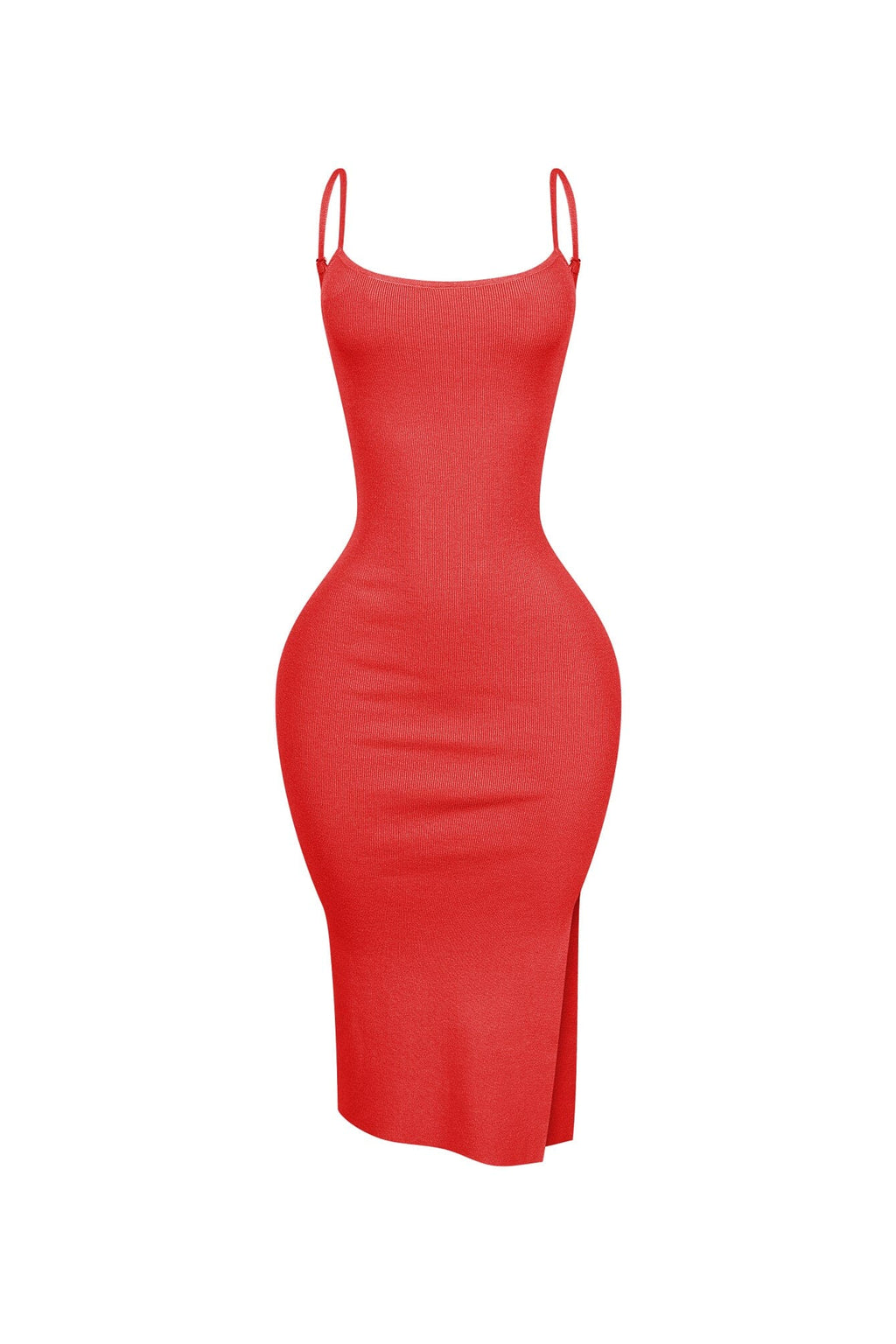 Ishaan Ribbed Knit Cami Midi Dress