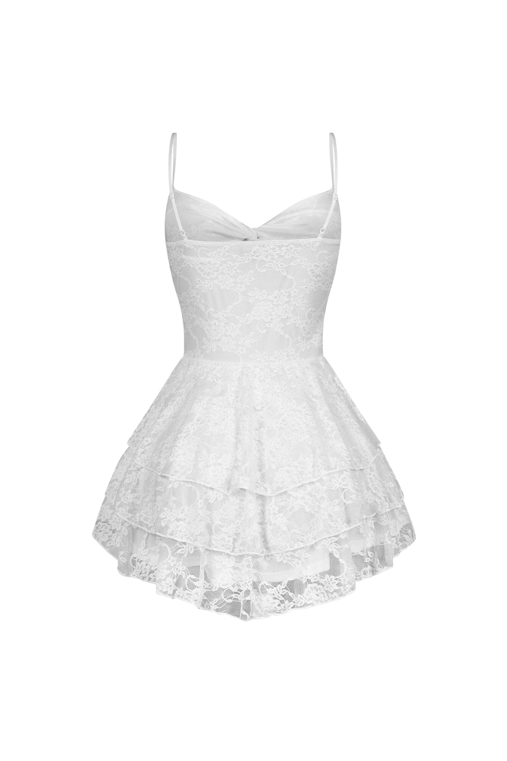 Akemi Floral Lace Ruffle Mini Dress