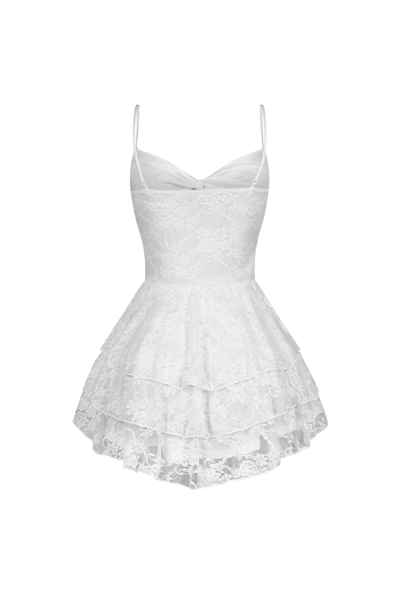 Akemi Floral Lace Ruffle Mini Dress