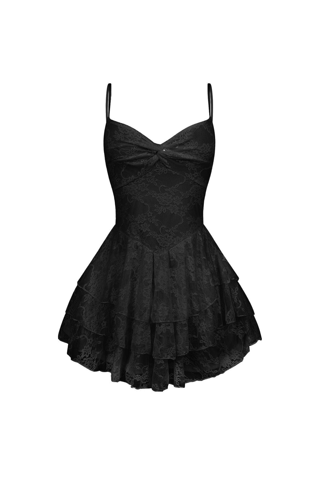 Akemi Floral Lace Ruffle Mini Dress