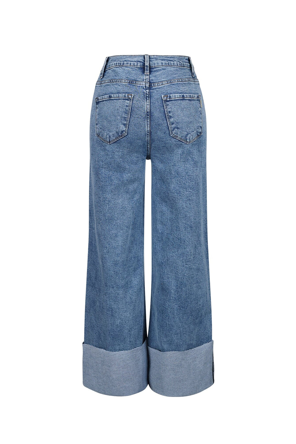 Niigata High Waist Cuffed Hem Baggy Jeans