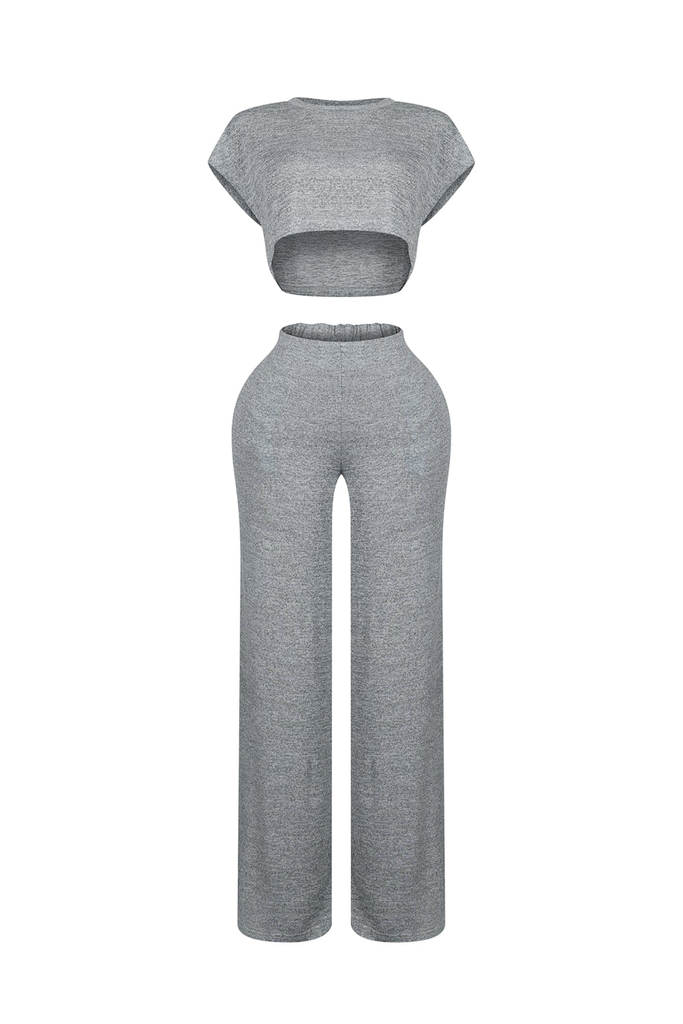 Soda Short Sleeve Crop Top & Pants SET