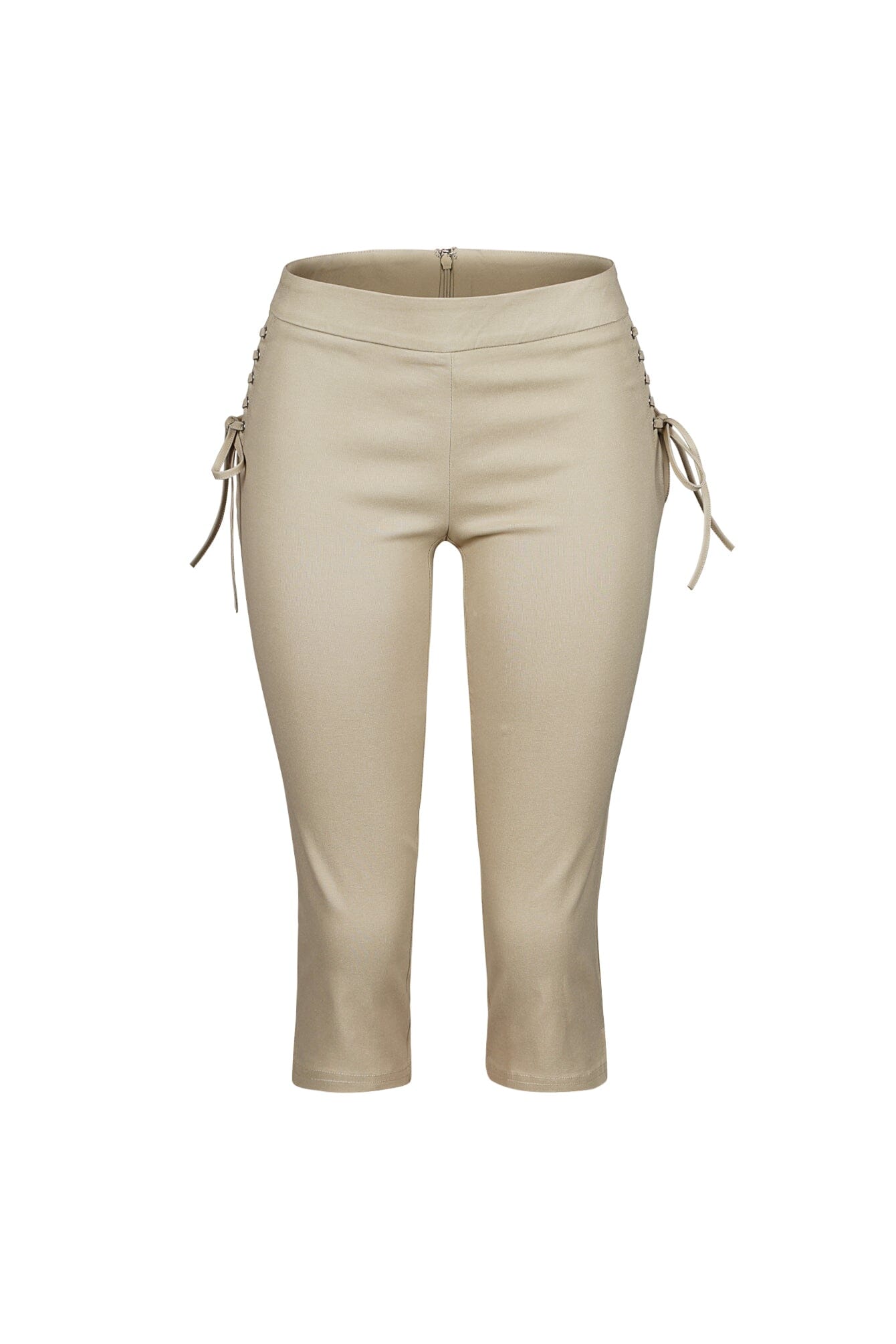 Kona Poplin Lace Up Capri Pants